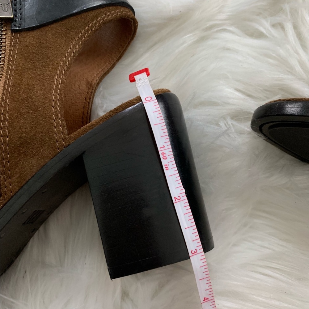 Danica Harness Suede Peep Toe Booties NWOT - Picture 7 of 7